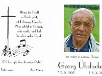 belacker Georg 07.05.1936 - 07.03.2021