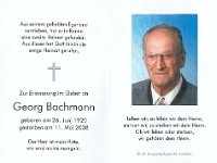 Bachmann Georg 26.06.1920-11.05.2008