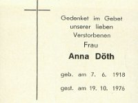 Dth Anna 07.06.1918-19.10.1976