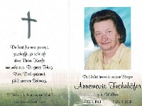 Frohnhfer Annemarie geb Wollner 27.01.1951-20.11.2021