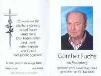 Fuchs Gnther 05.11.1943-27.07.2009
