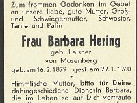 Hering Barbara 16.02.1879-29.01.1960