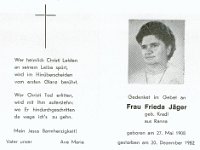 Jger Frieda geb Kradl 27.05.1908-20.12.1982