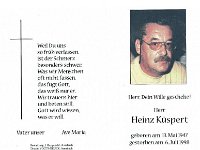 Kspert Heinz 13.05.1947 - 06.07.1998 SB