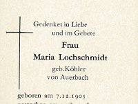 Lochschmidt Maria geb. Khler 07.12.1905-23.08.1978 SB