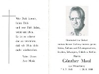 Maul Gnther 05.07.1945 - 28.08.1988 SB