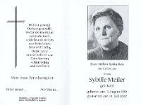 Meiler Sybille geb Kohl 03.08.1919-14.07.2002