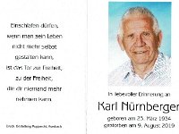 Nrnberger Karl 23.03.1934 - 09.08.2019