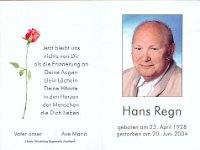 Regn Hans 23.04.1928-20.06.2004