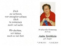 Strhlein Anita geb Ziegler 19.06.1951 - 16.02.2019