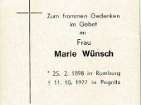 Wnsch Marie 25.02.1898 - 11.10.1977