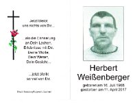 Weienberger Herbert 16.07.1968-11.04.2017