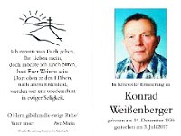Weienberger Konrad 14.12.1936-03.07.2017